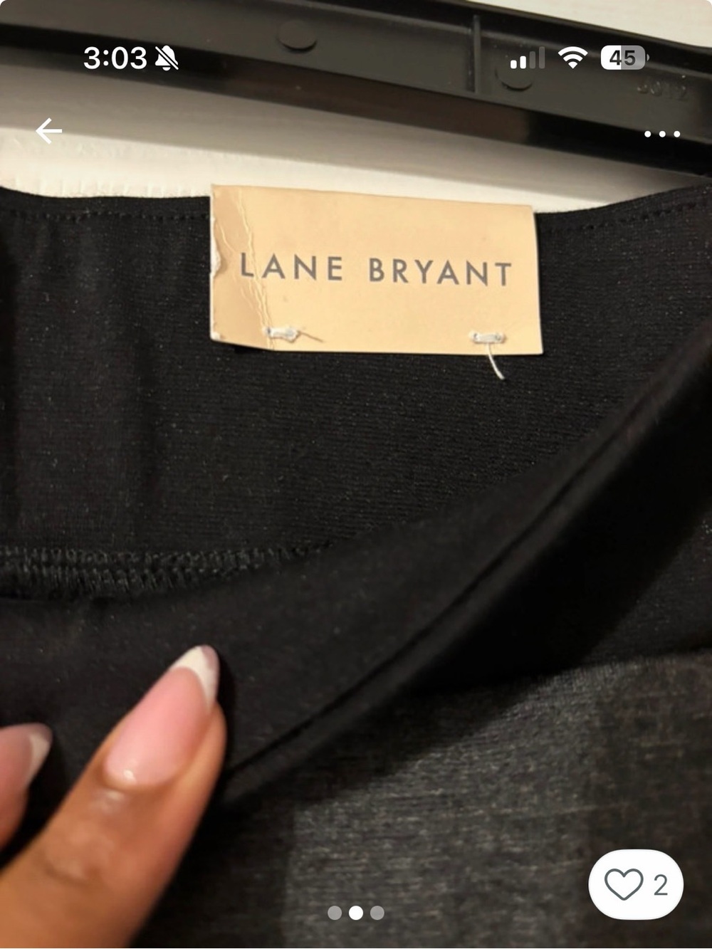 Lane Bryant Wide Leg Pull-On Pants in Charcoal Gray - Picture 2 of 4